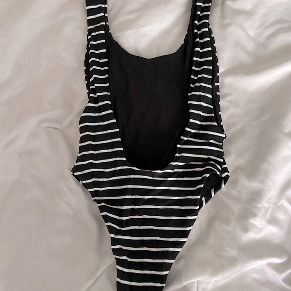 Black Bathing suit with white stripes from aerie - Picture 2 of 3